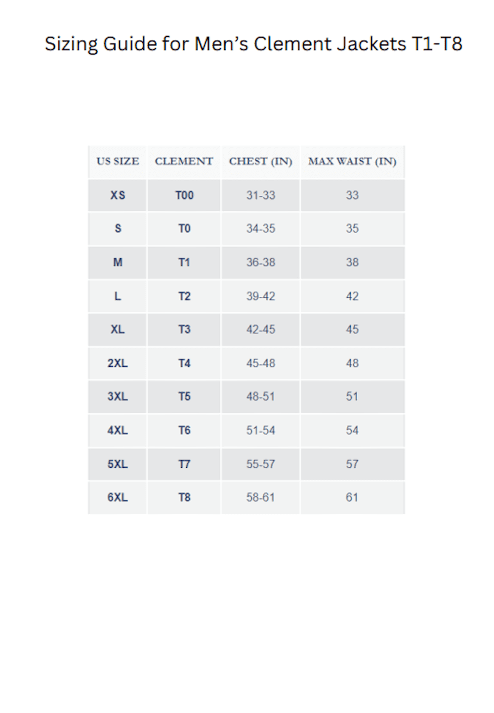 Size Guide